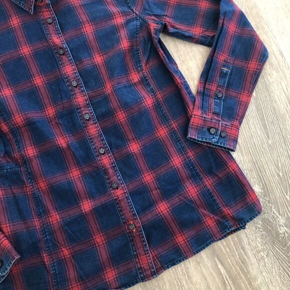 Orvis Womens Long Sleeve Button Up Flannel Shirt Size Small Work Hiking Fishing - Picture 4 of 12